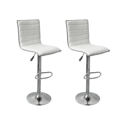 Picture of 2 Tabby bar stools white