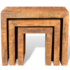 Picture of Antique-style Mango Wood Set of 3 Nesting Tables