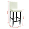 Picture of Bar Stools 2 pcs - White