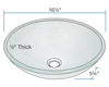 Picture of Bathroom Glass Sink Classic Bowl-Shaped Vessel - Foil Undertone