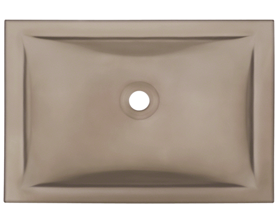 Picture of Bathroom Glass Undermount Sink Rectangular - Brown Frosted
