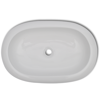 Picture of Bathroom Luxury Ceramic Basin Oval-shaped Sink 24.8" x 16.5" - White
