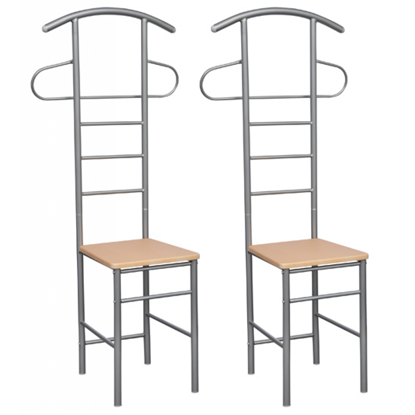 Picture of Bedroom Clothes Hanger Organizer Valets - Light Brown - 2 pcs