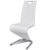 Picture of Cantilever Dining Chairs 4 pcs Artificial Leather White