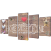 Picture of Canvas Wall Print Set Home Sweet Home Design 39" x 20"