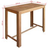 Picture of Dining Bar Table and Stool Set - 5pc Solid Acacia Wood