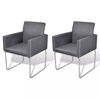 Picture of Dining Chairs 2 pcs Fabric Dark Gray