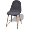 Picture of Dining Chairs 2 pcs Fabric Dark Gray