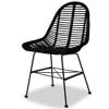 Picture of Dining Chairs 2 pcs Natural Rattan Black