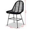 Picture of Dining Chairs 2 pcs Natural Rattan Black