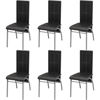 Picture of Dining Chairs 6 pcs Artificial Leather Black