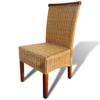Picture of Dining Chairs Brown Rattan - 2 pcs