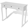 Picture of Dressing Console Table with Three Drawers - White