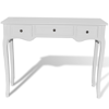 Picture of Dressing Console Table with Three Drawers - White
