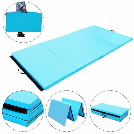 Picture of Folding Gymnastics Mat Blue - 4' x 8' x 2"