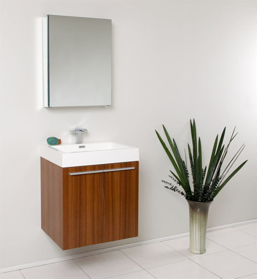 Picture of Fresca Alto 23" Teak Modern Bathroom Vanity w/ Medicine Cabinet