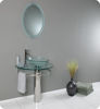 Picture of Fresca Attrazione 30" Modern Glass Bathroom Vanity with Frosted Edge Mirror