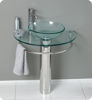 Picture of Fresca Attrazione 30" Modern Glass Bathroom Vanity with Frosted Edge Mirror