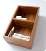 Picture of Fresca Teak Bathroom Linen Side Cabinet with 2 Open Storage Areas