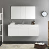 Picture of Fresca Mezzo 59" White Wall Hung Single Sink Modern Bathroom Vanity with Medicine Cabinet