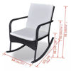 Picture of Garden Rocking Chair Poly Rattan Black