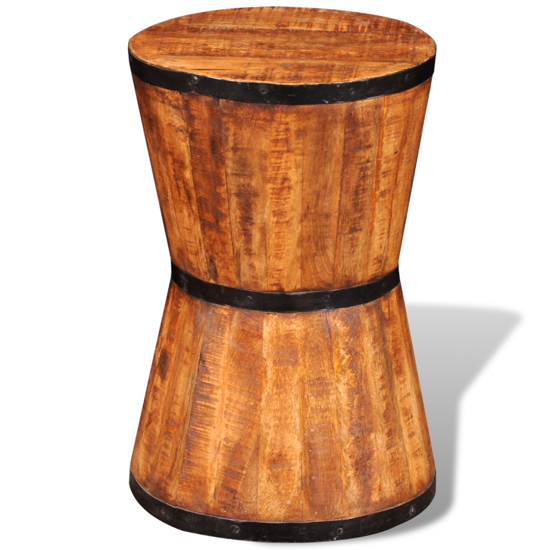 Picture of Hourglass Stool - Rough Mango Wood