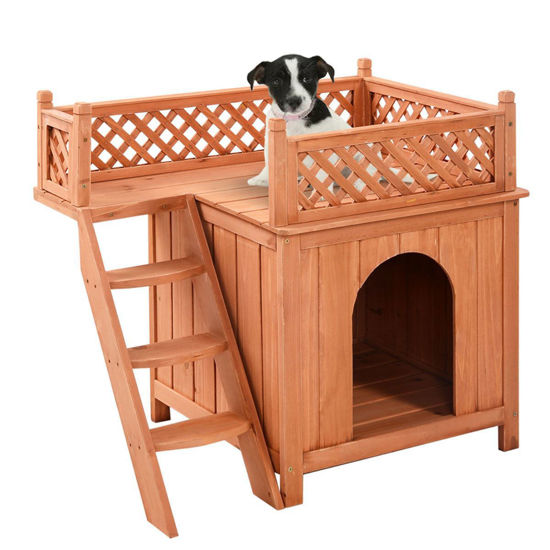 Picture of Indoor and Outdoor Wooden Pet Dog House