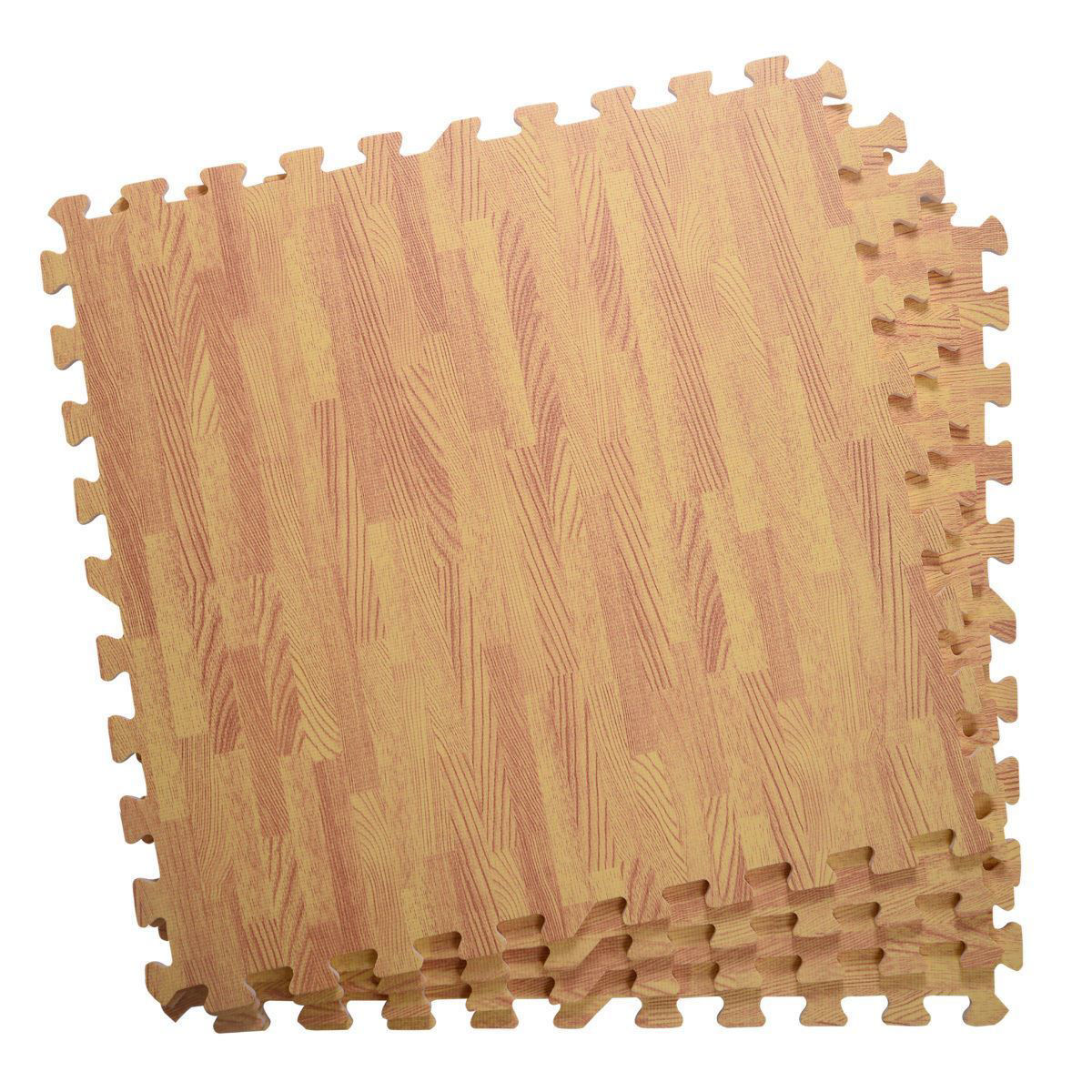 / Interlocking Foam Flooring Tiles Mats EVA 48 Sq Ft Wood