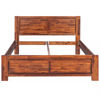 Picture of King Size Bed Frame Solid Acacia Wood - Brown