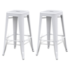 Picture of Kitchen Bar Chair Stools Square - 2 pcs White