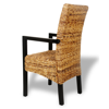 Picture of Kitchen Dining Chairs with Armrests - 2 pcs Handwoven Abaca