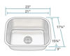 Picture of Kitchen Single Bowl Undermount Sink Stainless Steel