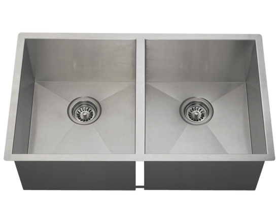 Picture of Kitchen Sink Double Equal Rectangular Stainless Steel