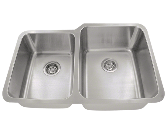 Picture of Kitchen Sink Offset Double Bowl Stainless Steel