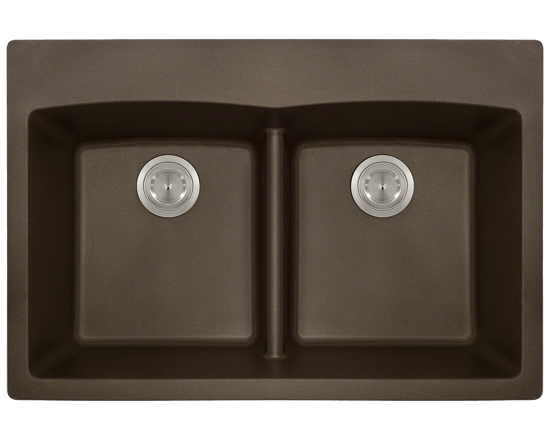 Picture of Kitchen Topmount Sink Double Equal Bowl Low-Divide - AstraGranite