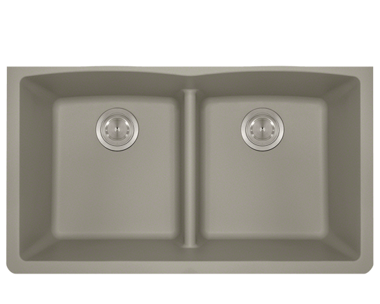 Picture of Kitchen Undermount Sink Double Equal Bowl Low-Divide - AstraGranite
