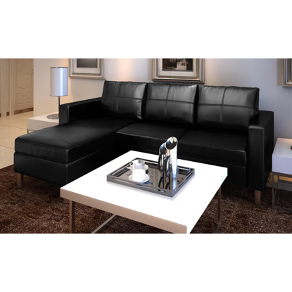 Picture of Living Room Sectional Sofa - Black