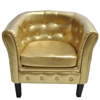 Picture of Living Room Armchair Tub Chair Artificial Leather - Gold