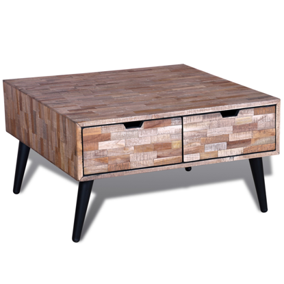 Picture of Living Room Coffee Table with Drawers - 28" Reclaimed Teak