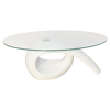 Picture of Living Room Glass Top Coffee Table High Gloss - White