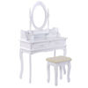 Picture of Makeup Table Set With Drawers Mirror and Stool