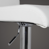 Picture of Modern Adjustable Bar Stool with T-bar Footrest - 2 pcs White