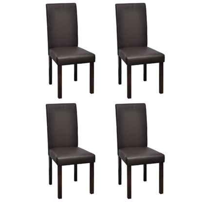 Picture of Modern Dining Chair - Brown 4 pcs