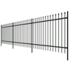 Picture of Ornamental Security Palisade Fence Steel Black Pointed Top 3' 3"