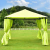Picture of Outdoor 10'x10' Patio Canopy Tent Gazebo with 4 Walls - Bright Green