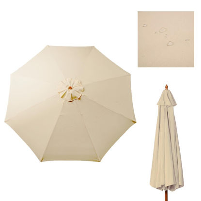 Picture of Outdoor 8.7 Ft Patio Umbrella Cover Canopy Replacement Top Tan for 8 Ribs Beige