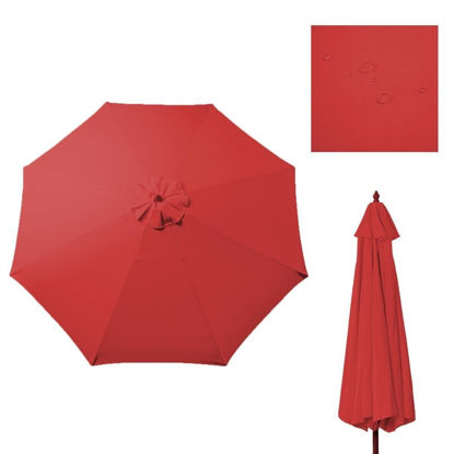 Picture of Outdoor 9 Ft Umbrella Cover Canopy Replacement Top for 8 Ribs - Red