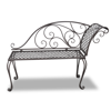 Picture of Outdoor Bench Metal Chaise Lounge Antique Scroll-patterned - Brown