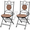 Picture of Outdoor Bistro Table 23" with 2 Chairs - Mosaic - Terracotta