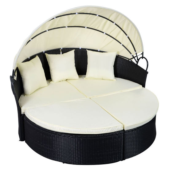 Picture of Outdoor Daybed Round Sofa - Black